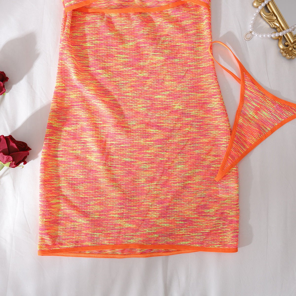 Sexy seaside vacation two - piece fashion and leisure hollow slim - fit hip - wrapped suspender dress - Negative Apparel