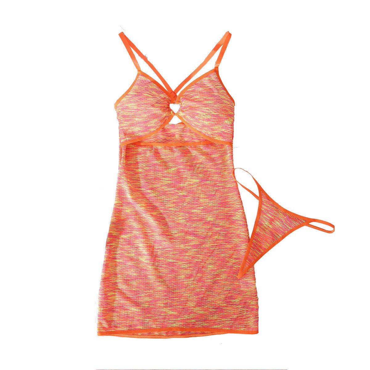 Sexy seaside vacation two - piece fashion and leisure hollow slim - fit hip - wrapped suspender dress - Negative Apparel