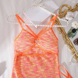 Sexy seaside vacation two - piece fashion and leisure hollow slim - fit hip - wrapped suspender dress - Negative Apparel