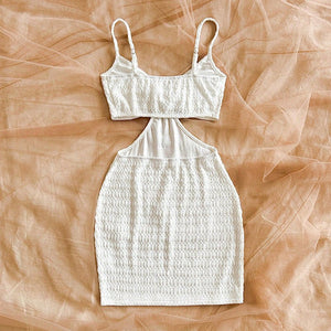 sexy suspender dress 2025 summer beach dress backless slim mid - length dress women - Negative Apparel