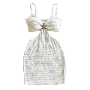 sexy suspender dress 2025 summer beach dress backless slim mid - length dress women - Negative Apparel