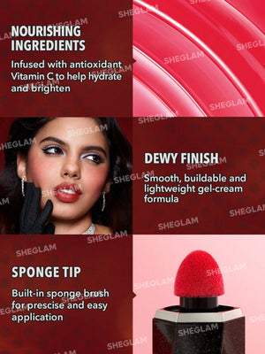 SHEGLAM Color Bloom Dewy Liquid Blush-Hollywood Liquid Blush Liquid Waterproof Long Lasting High Pigment Non-Fading Natural Lasting Glow Lightweight Face Makeup - Negative Apparel