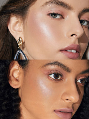 SHEGLAM Cosmic Crystal Mousse Highlighter - Highlighter Powder Shimmer Long Wear Brightening Non-Caking Pink Glow Highlighter - Negative Apparel