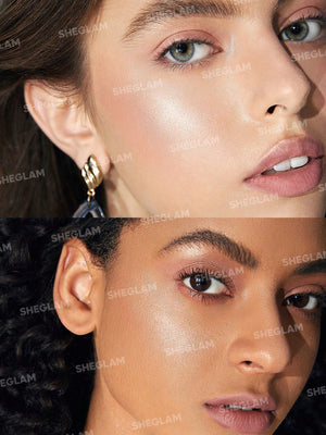 SHEGLAM Cosmic Crystal Mousse Highlighter - Powder Highlighter Shimmer Long Wear Brightening Non-Caking Glow Highlighter Black Friday Winter Gifts Highlighter - Negative Apparel