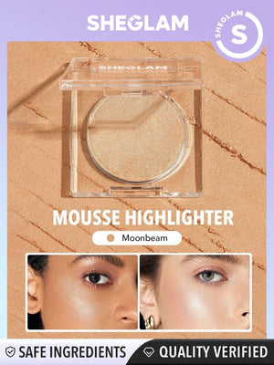SHEGLAM Cosmic Crystal Mousse Highlighter - Powder Highlighter Shimmer Long Wear Brightening Non-Caking Glow Highlighter Black Friday Winter Gifts Highlighter - Negative Apparel