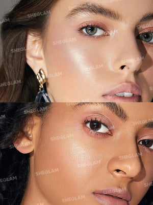 SHEGLAM Cosmic Crystal Mousse Highlighter - Powder Highlighter Shimmer Long Wear Brightening Non-Caking Glow Highlighter Black Friday Winter Gifts Highlighter - Negative Apparel