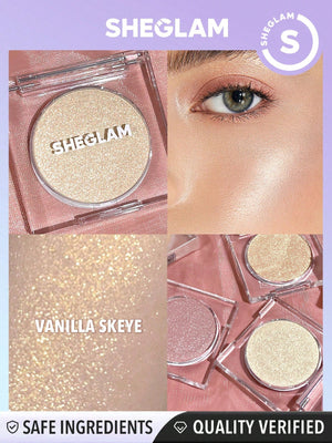 SHEGLAM Cosmic Crystal Mousse Highlighter - Powder Highlighter Shimmer Long Wear Brightening Non-Caking Glow Highlighter Black Friday Winter Gifts Highlighter - Negative Apparel