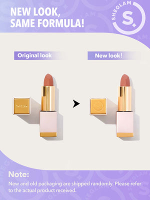 SHEGLAM Creme Allure Lipstick - Nude 8 Colors Moisturizing Lipstick Lip Glow Nourishing Essence Hydrating Lip Care - Negative Apparel