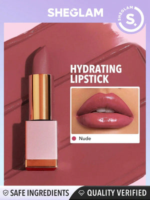 SHEGLAM Creme Allure Lipstick - Nude 8 Colors Moisturizing Lipstick Lip Glow Nourishing Essence Hydrating Lip Care - Negative Apparel