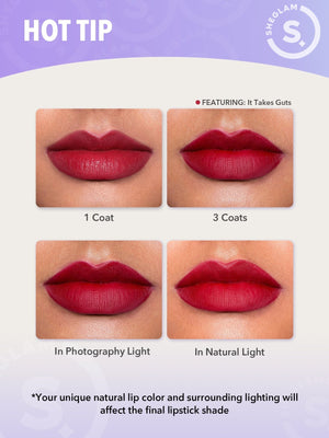 SHEGLAM Dynamatte Boom Long Lasting Matte Lipstick - Nude Shades - Negative Apparel