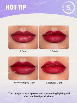SHEGLAM Dynamatte Boom Long Lasting Matte Lipstick Orange Shades - Negative Apparel