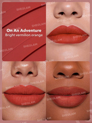 SHEGLAM Dynamatte Boom Long Lasting Matte Lipstick Orange Shades - Negative Apparel
