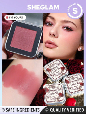SHEGLAM Ember Rose Eternal Flame Cream, Blush-Cream-To-Powder Blush Palette Highly Pigmented Non-Fading Long Lasting Natural Easy To Use Blush Box - Negative Apparel