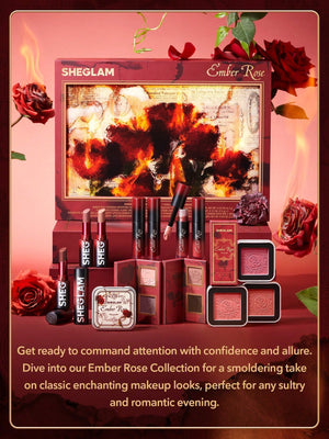 SHEGLAM Ember Rose Immortal Love Nourishing Lip Gloss - Pink Liquid Lipstick High Shine Finish Ultra Moisturizing Lip Glaze Luminous Shine Non-Sticky Li Makeup - Negative Apparel