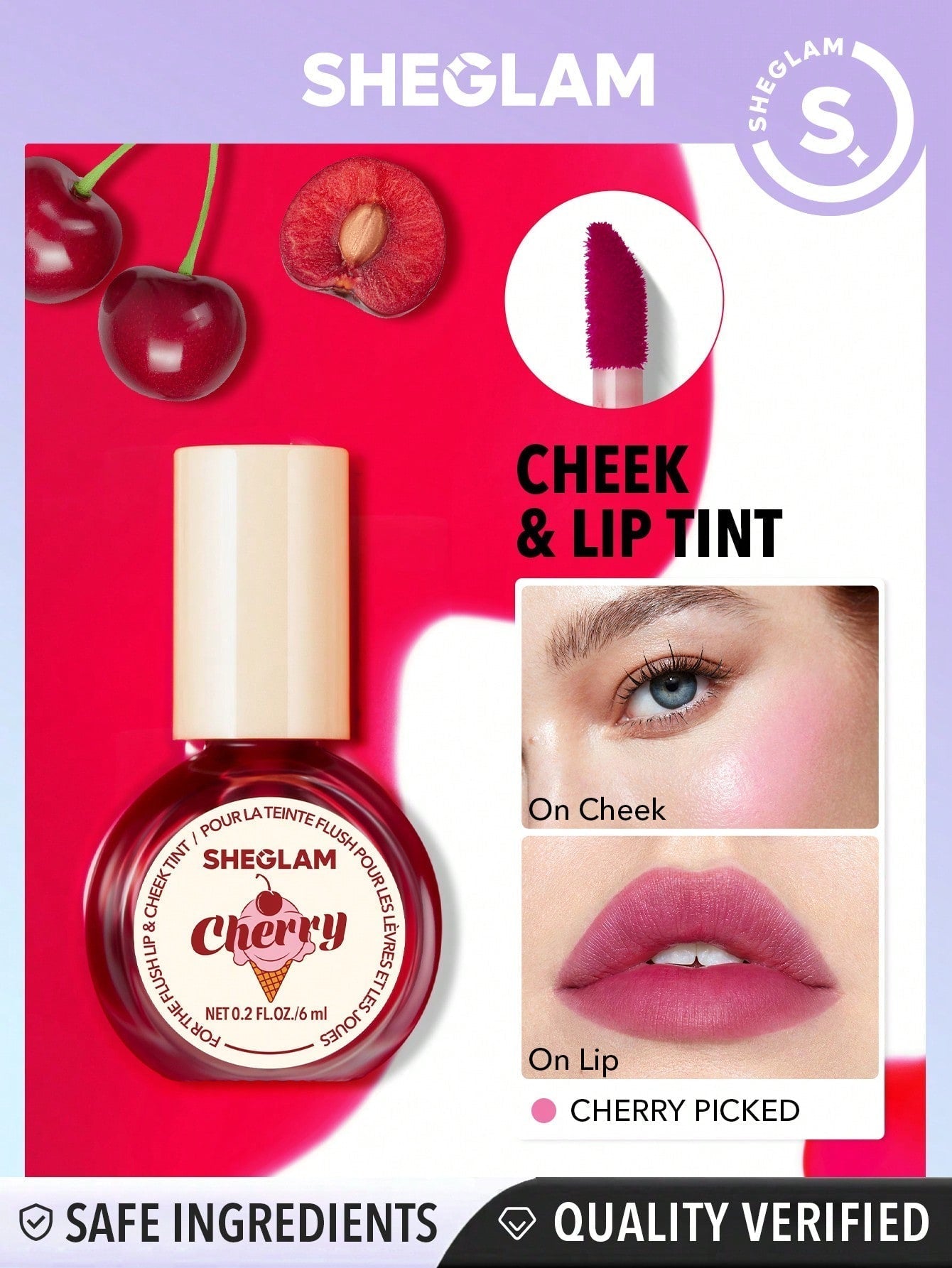 SHEGLAM For The Flush Lip & Cheek Tint OT - Negative Apparel