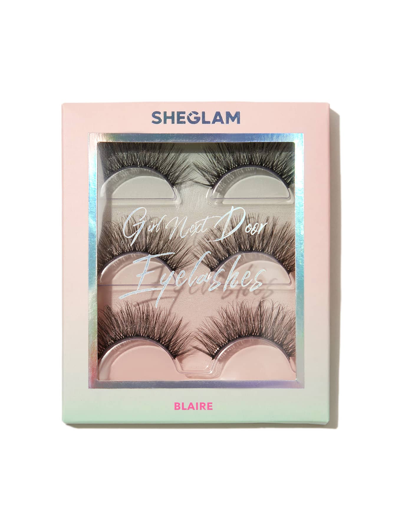 SHEGLAM Girl Next Door Natural False Eyelashes-Blaire 3 Pairs Cat Eye Lashes Lightweight Comfortable Tapered Fuller Longer Thicker False Eyelashes DIY Eyelash Extension Fake Eyelashes Goth Y2K Party Eyelashes - Negative Apparel