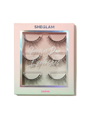 SHEGLAM Girl Next Door Natural False Eyelashes-Jessa 3 Pairs Fluffy Wispy Lightweight Comfortable Tapered Fuller Longer Thicker False Eyelashes DIY Eyelash Extension Natural Fake Eyelashes Y2K Party Eyelashes - Negative Apparel