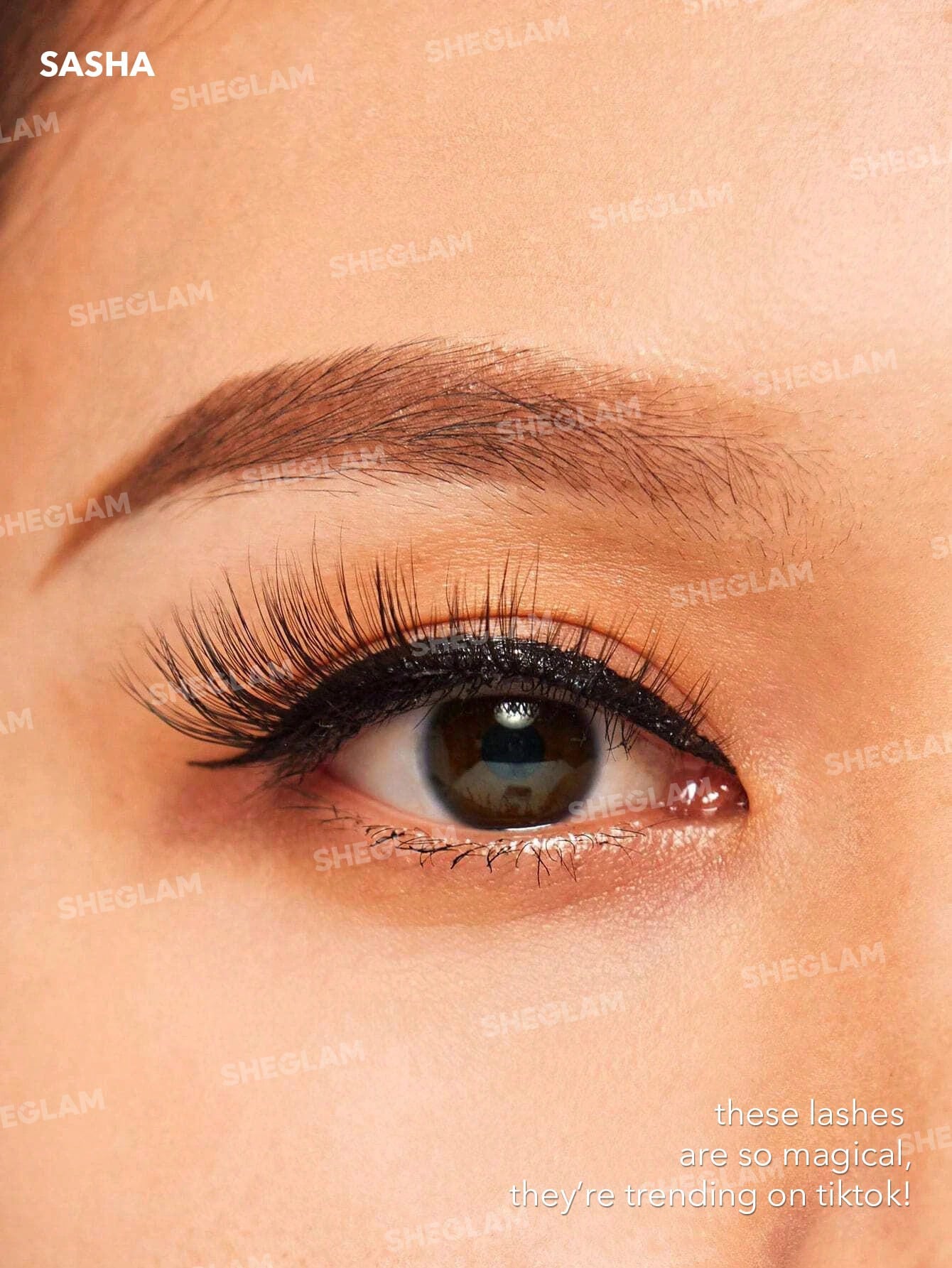 SHEGLAM Girl Next Door Natural False Eyelashes-Sasha 3 Pairs Extra Long Natural Lightweight Comfortable Tapered Fuller Longer Thicker False Eyelashes DIY Eyelash Extension Fake Eyelashes Y2K Party Eyelashes - Negative Apparel