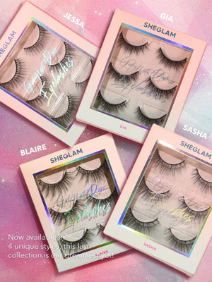 SHEGLAM Girl Next Door Natural False Eyelashes-Sasha 3 Pairs Extra Long Natural Lightweight Comfortable Tapered Fuller Longer Thicker False Eyelashes DIY Eyelash Extension Fake Eyelashes Y2K Party Eyelashes - Negative Apparel