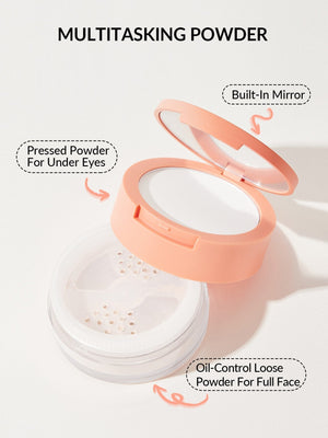 SHEGLAM Insta-Ready Face & Under Eye Setting Powder Duo - Transculent - Negative Apparel