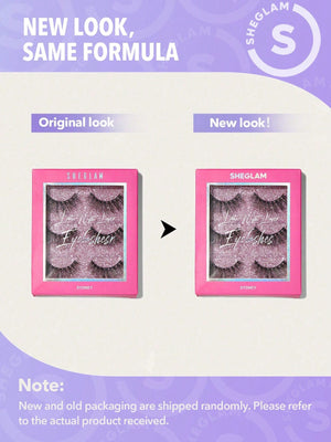 SHEGLAM Late Night Lover Full Volume False Eyelashes-Sydney 3 Pairs Lightweight Comfortable Tapered Natural Fuller Longer Thicker Fake False Eyelashes DIY Eyelash Extension Fake Eyelashes Black Friday Party False Eyelashes - Negative Apparel