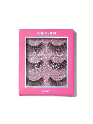 SHEGLAM Late Night Lover Full Volume False Eyelashes-Sydney 3 Pairs Lightweight Comfortable Tapered Natural Fuller Longer Thicker Fake False Eyelashes DIY Eyelash Extension Fake Eyelashes Black Friday Party False Eyelashes - Negative Apparel