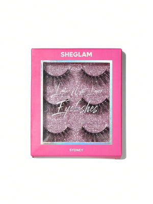 SHEGLAM Late Night Lover Full Volume False Eyelashes-Sydney 3 Pairs Lightweight Comfortable Tapered Natural Fuller Longer Thicker Fake False Eyelashes DIY Eyelash Extension Fake Eyelashes Black Friday Party False Eyelashes - Negative Apparel