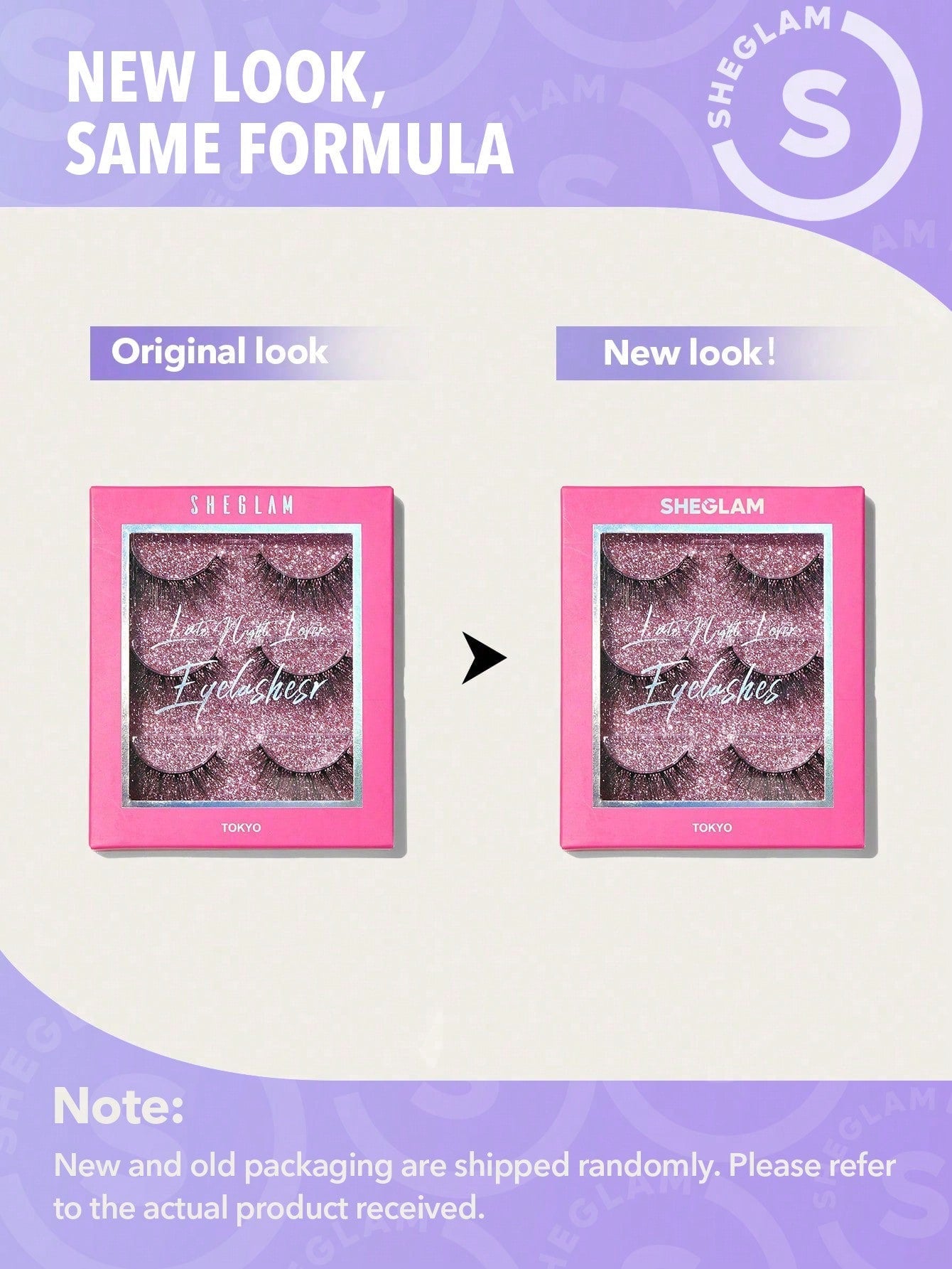 SHEGLAM Late Night Lover Full Volume False Eyelashes-Tokyo 3 Pairs Lightweight Comfortable Tapered Natural Fuller Longer Thicker Fake False Eyelashes DIY Eyelash Extension Eyelashes Black Friday Party False Eyelashes - Negative Apparel