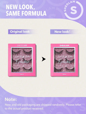 SHEGLAM Late Night Lover Full Volume False Eyelashes-Tokyo 3 Pairs Lightweight Comfortable Tapered Natural Fuller Longer Thicker Fake False Eyelashes DIY Eyelash Extension Eyelashes Black Friday Party False Eyelashes - Negative Apparel