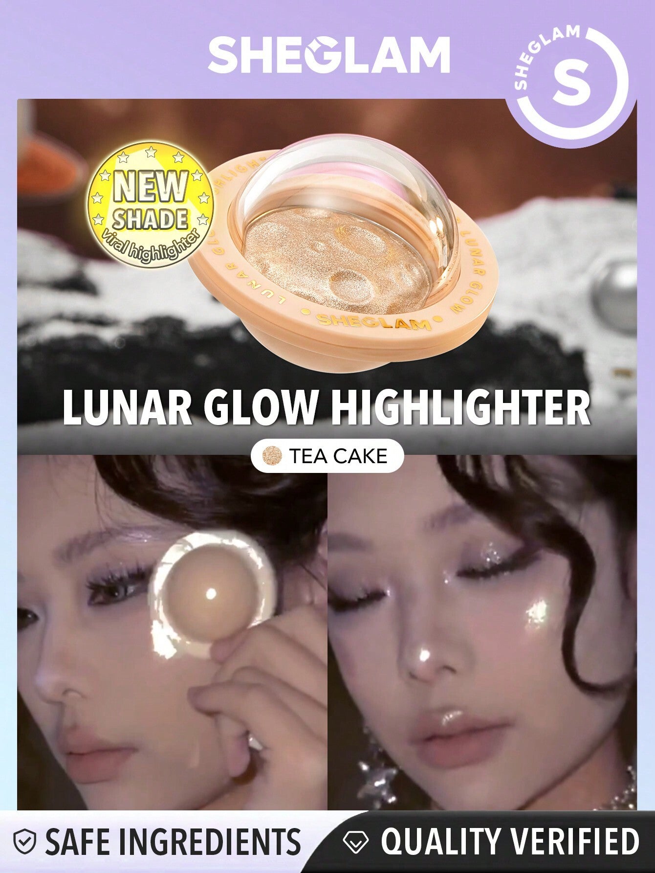 SHEGLAM Lunar Glow Highlighter-Heart Galaxy - Negative Apparel