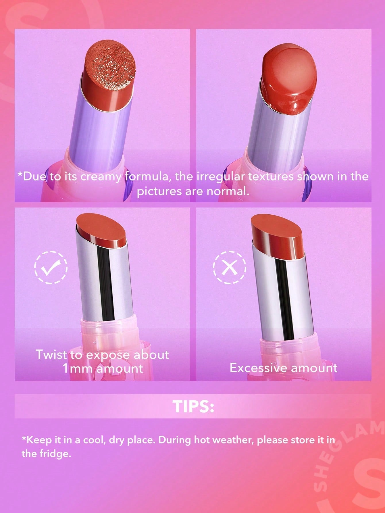SHEGLAM Mirror Kiss High-Shine Lipstick-High Key - Negative Apparel