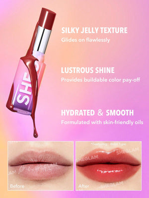 SHEGLAM Mirror Kiss High-Shine Lipstick-High Key - Negative Apparel