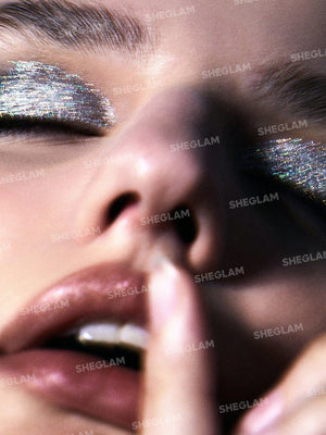 SHEGLAM Party Glitter Liner-Disco Ball Liquid Eyeshadow Gel Silver High Shine Long Lasting Highly Pigmented Long Wear Liquid Liner - Negative Apparel
