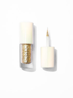 SHEGLAM Party Glitter Liner-Disco Ball Liquid Eyeshadow Gel Silver High Shine Long Lasting Highly Pigmented Long Wear Liquid Liner - Negative Apparel