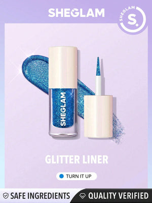 SHEGLAM Party Glitter Liner-Disco Ball Liquid Eyeshadow Gel Silver High Shine Long Lasting Highly Pigmented Long Wear Liquid Liner - Negative Apparel