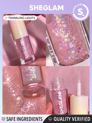 SHEGLAM Party Glitter Liner-Disco Ball Liquid Eyeshadow Gel Silver High Shine Long Lasting Highly Pigmented Long Wear Liquid Liner - Negative Apparel