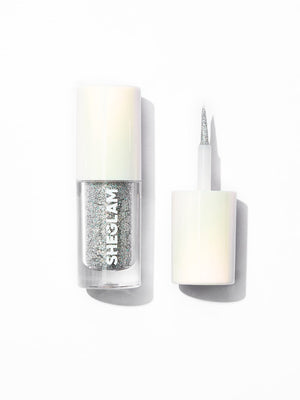 SHEGLAM Party Glitter Liner-Disco Ball Liquid Eyeshadow Gel Silver High Shine Long Lasting Highly Pigmented Long Wear Liquid Liner - Negative Apparel