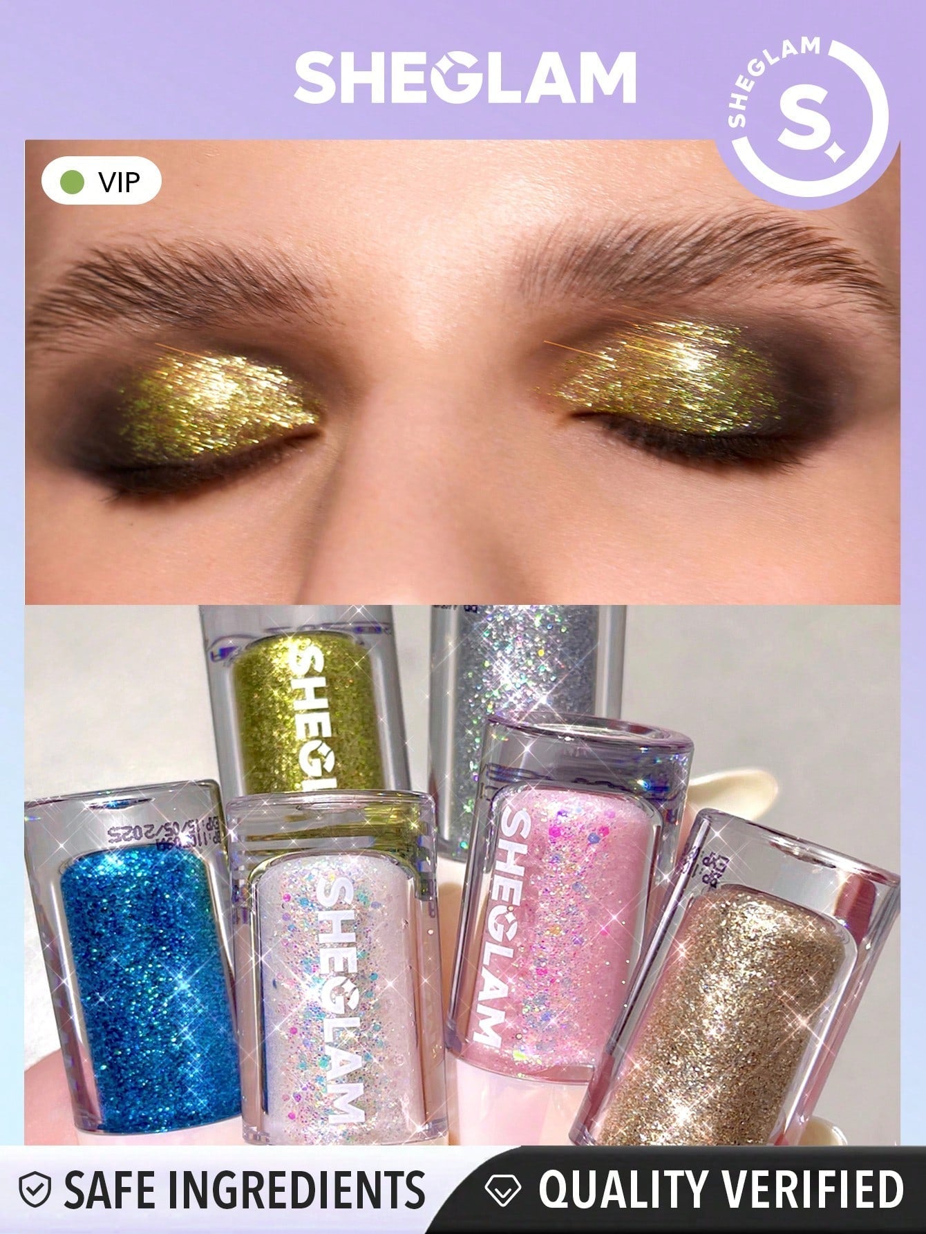 SHEGLAM Party Glitter Liner-Disco Ball Liquid Eyeshadow Gel Silver High Shine Long Lasting Highly Pigmented Long Wear Liquid Liner - Negative Apparel