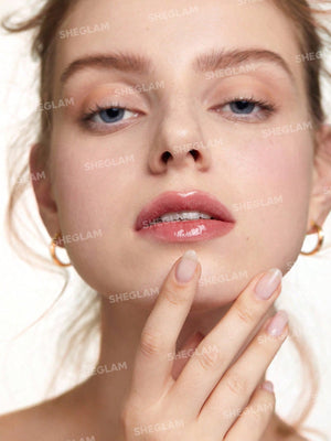 SHEGLAM Power Bouquet Lip Gloss -Power Petals Shiny Tinted Moisturizing Lip Gloss Plumping Non-Sticky Lip Oil Repairing Cherry Blossom Extract Lip Care - Negative Apparel