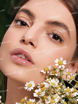 SHEGLAM Power Bouquet Lip Gloss -Power Petals Shiny Tinted Moisturizing Lip Gloss Plumping Non-Sticky Lip Oil Repairing Cherry Blossom Extract Lip Care - Negative Apparel