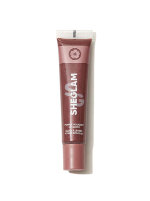 SHEGLAM Power Bouquet Lip Gloss -Power Petals Shiny Tinted Moisturizing Lip Gloss Plumping Non-Sticky Lip Oil Repairing Cherry Blossom Extract Lip Care - Negative Apparel