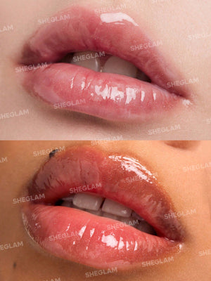 SHEGLAM Power Bouquet Lip Gloss -Power Petals Shiny Tinted Moisturizing Lip Gloss Plumping Non-Sticky Lip Oil Repairing Cherry Blossom Extract Lip Care - Negative Apparel