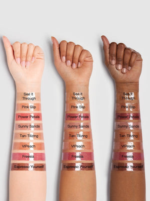 SHEGLAM Power Bouquet Lip Gloss -Power Petals Shiny Tinted Moisturizing Lip Gloss Plumping Non-Sticky Lip Oil Repairing Cherry Blossom Extract Lip Care - Negative Apparel