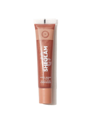 SHEGLAM Power Bouquet Lip Gloss -Power Petals Shiny Tinted Moisturizing Lip Gloss Plumping Non-Sticky Lip Oil Repairing Cherry Blossom Extract Lip Care - Negative Apparel
