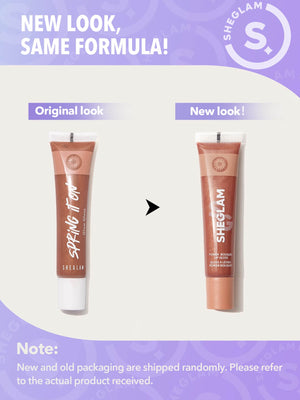 SHEGLAM Power Bouquet Lip Gloss -Power Petals Shiny Tinted Moisturizing Lip Gloss Plumping Non-Sticky Lip Oil Repairing Cherry Blossom Extract Lip Care - Negative Apparel