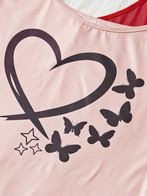 SHEIN 3pcs Plus Size Printed Camisole & Shorts Pajama Set - Negative Apparel