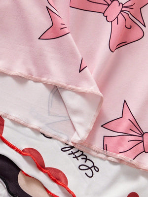 SHEIN 3pcs Plus Size Printed Camisole & Shorts Pajama Set - Negative Apparel