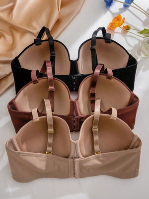 SHEIN 3pcs/Set Plus Size Wire - Free Bras - Negative Apparel