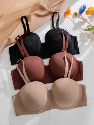 SHEIN 3pcs/Set Plus Size Wire - Free Bras - Negative Apparel