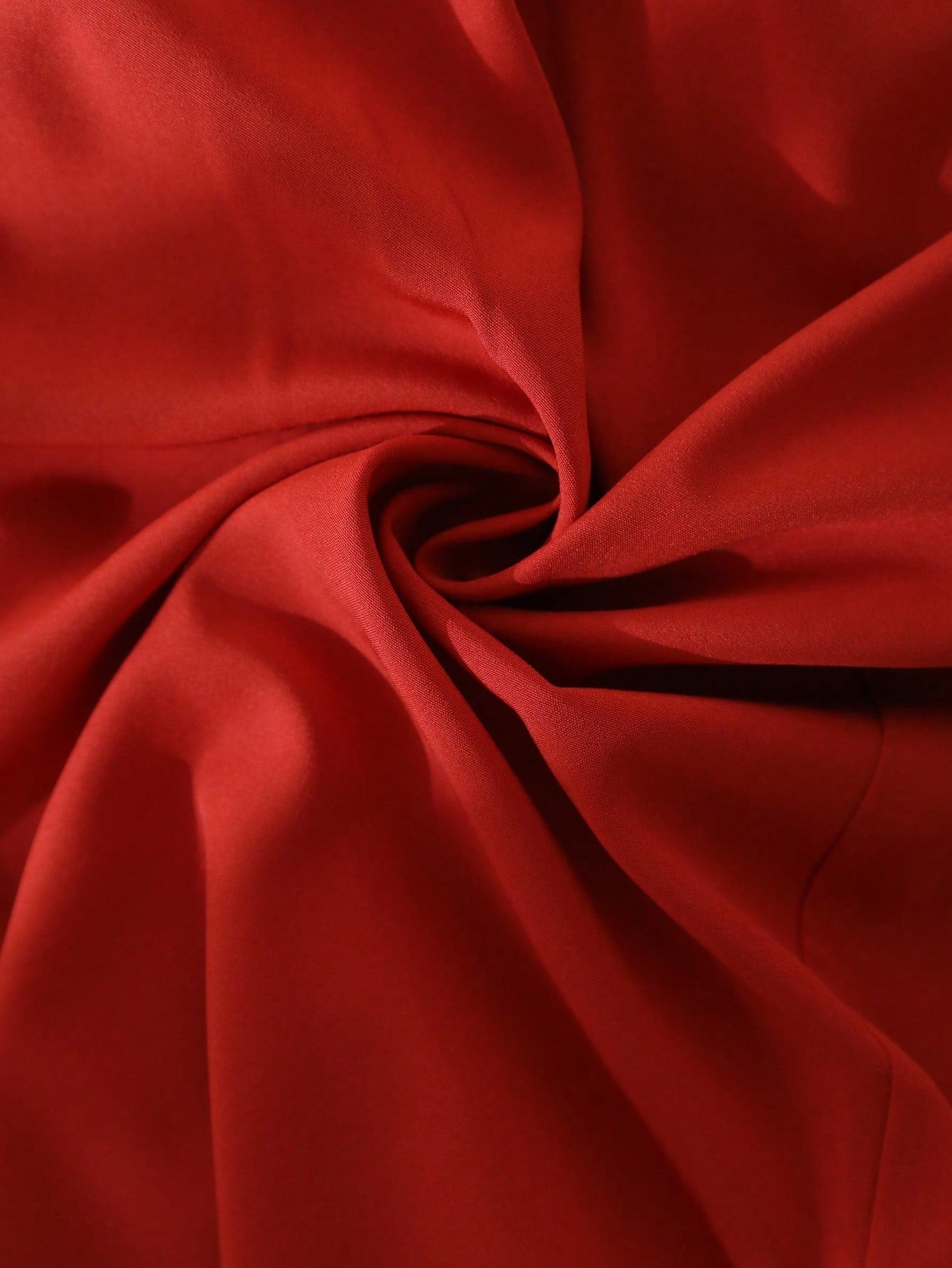 SHEIN Belle Long Waist Cinched Solid Color Simple Stylish Casual Everyday Dress - Negative Apparel